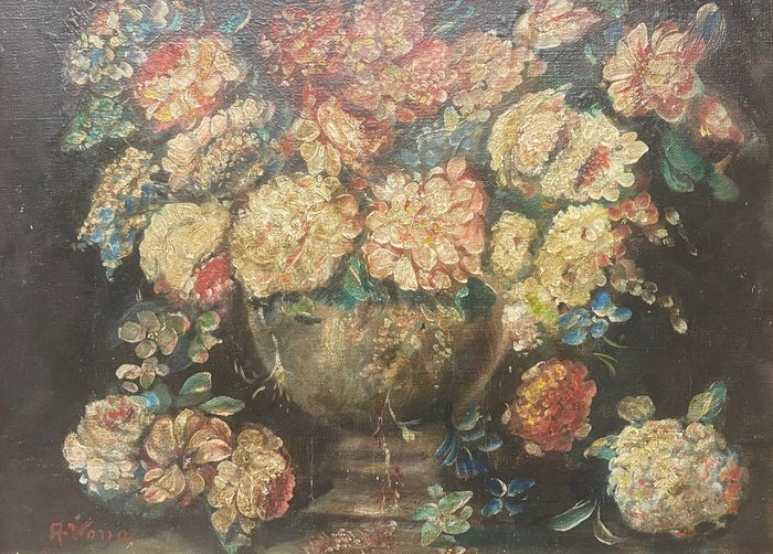 A. Varra (XX) - Vaso con fiori