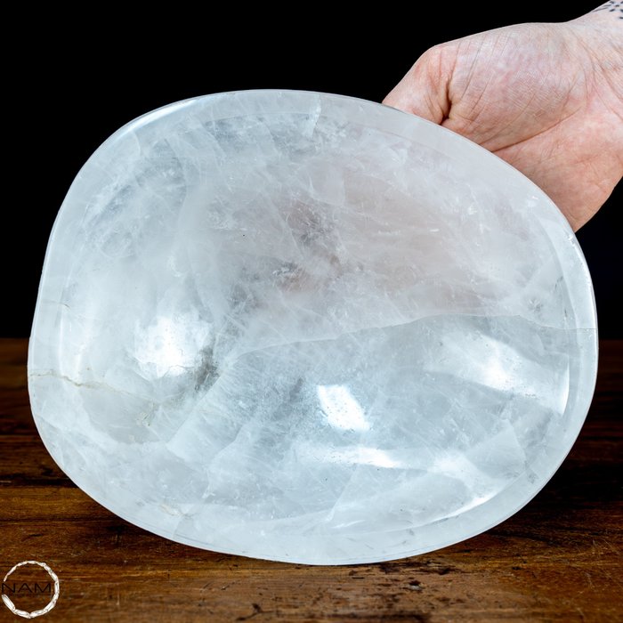 Natural Clear Quartz Crystal Bowl- 1423.56 g