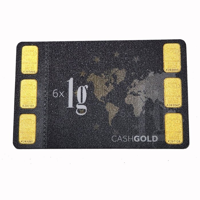 6 gramos - Oro .999 - CashGold NMR - Con certificado