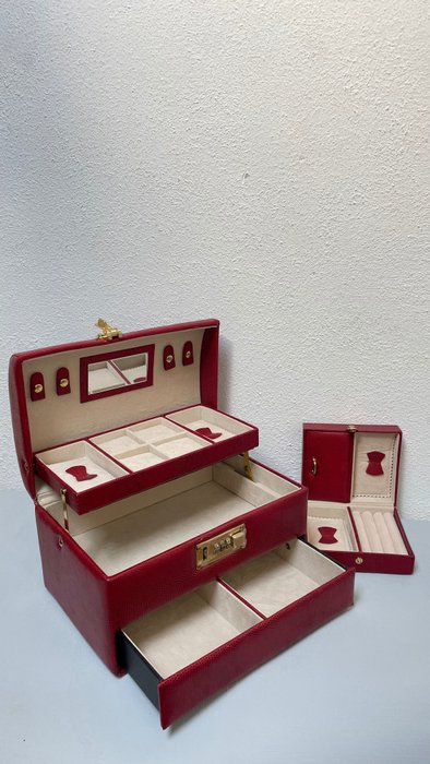 Jewellery box - with code lock - Leather