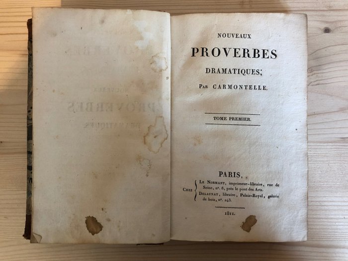 Carmontelle - Proverbes Dramatique par Carmontelle - 1811