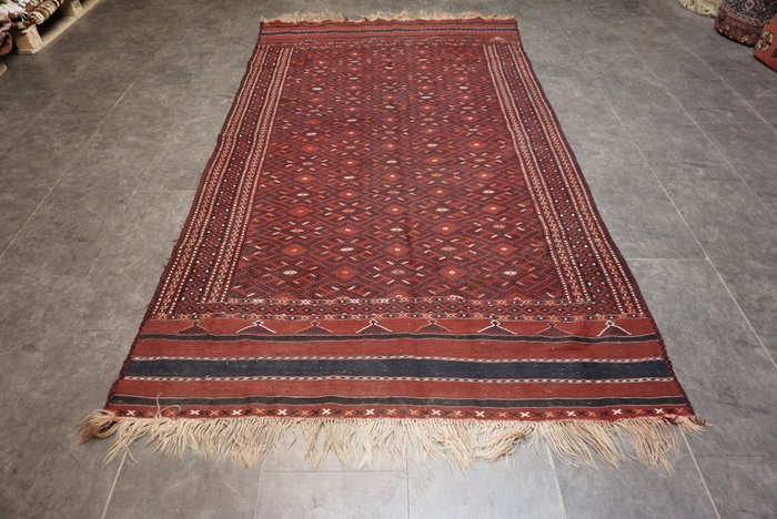 古董土库曼基里姆约穆特 - 地毯 - 261 cm - 144 cm