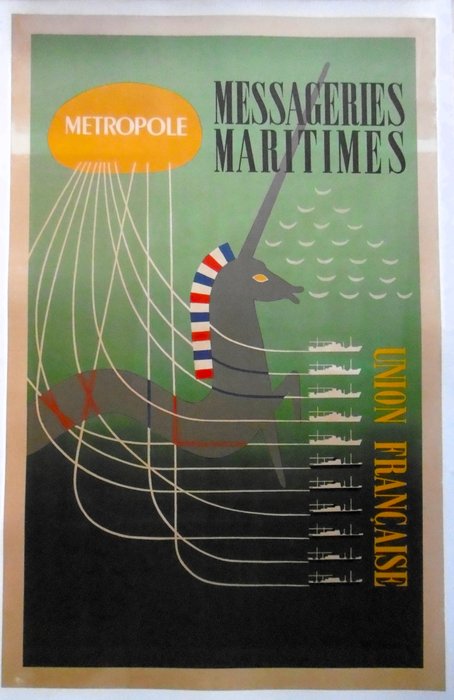 Poulain - Messageries maritimes - anii `50