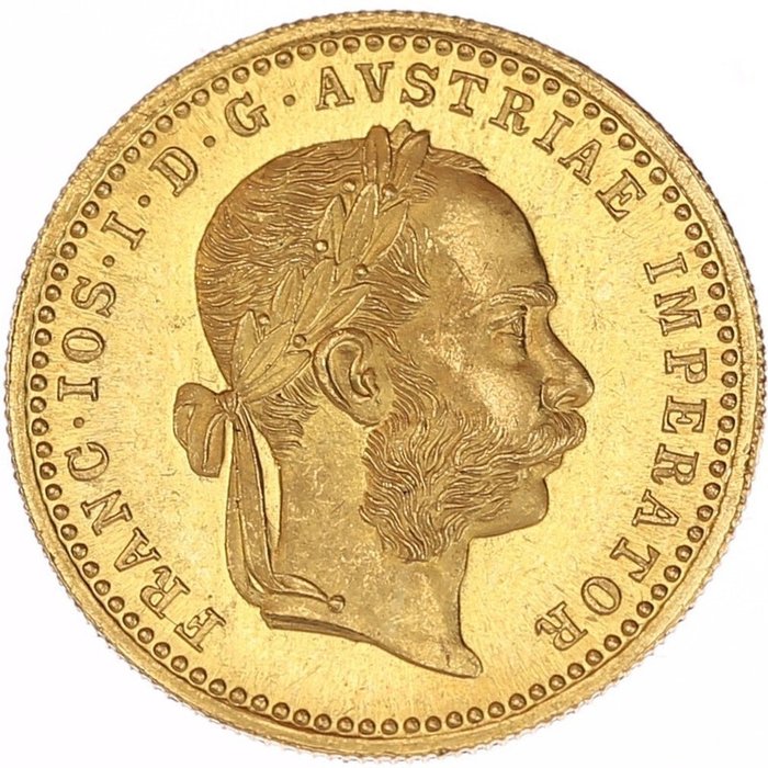 Østerrike. Franz Joseph I. Emperor of Austria (1850-1866). Ducat 1915