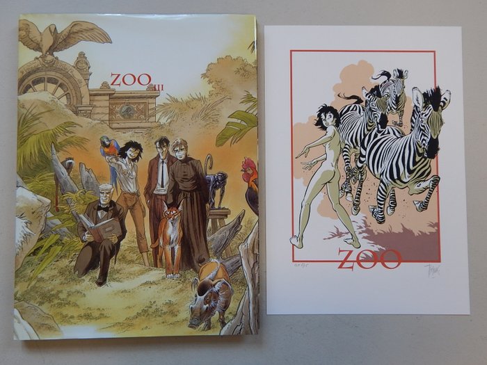 ZOO III - Khani uitgaven - Luxe hc met stofomnslag op groot formaat + prent - Auteurs exemplaar - oplage 15 - 1 x album de luxe grand format - EO - 2007