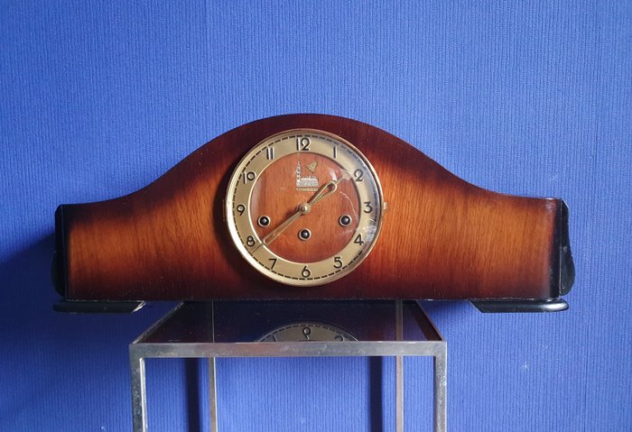 Ρολόι Mantel - Γυαλί, Ξύλο, Ορείχαλκος - 1950-1960