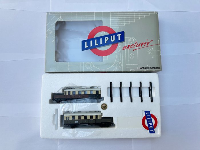 Liliput H0 - 177 20 exclusiv - Comboio individual (1) - Conjunto de trem de bateria de 2 peças AT3 451/452 - K.W.St.E.