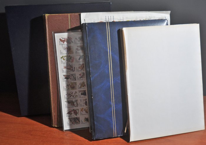 USA  - Partij met een verzameling in een luxe DAVO album met cassette en diverse stockboeken
