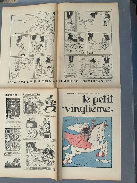 Petit Vingtième 28/1934- Rare Fascicule Non Découpé - Grande feuille A1 pliée comme dans le journal - 1934