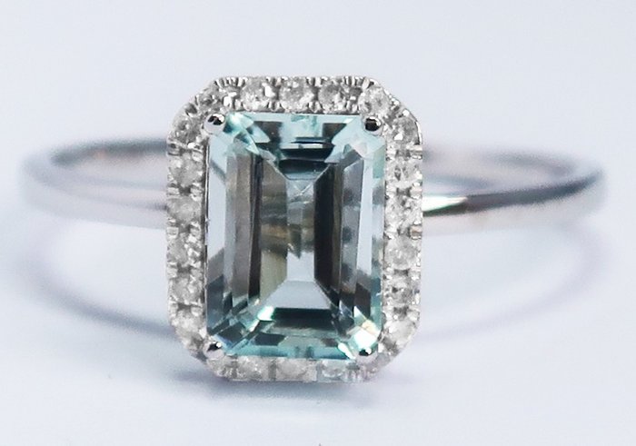 Ingen mindstepris - Ring - 14 karat Hvidguld - Diamant 