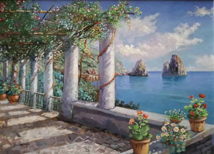 Giuseppe Luongo (1948) - Terrazza di Capri