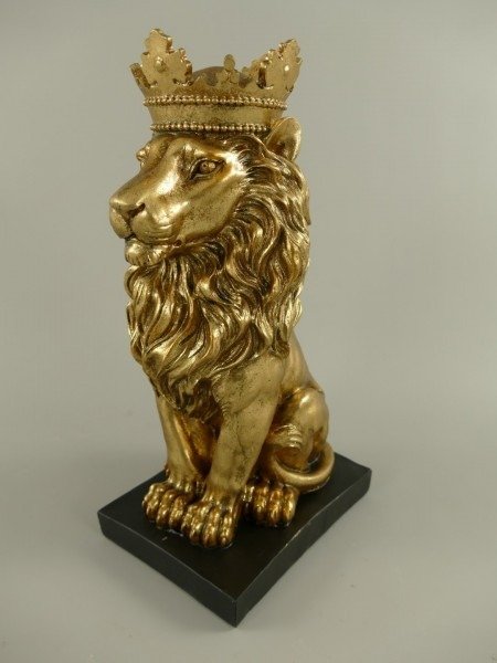 Sculpture, King Lion - 35 cm - Polyester