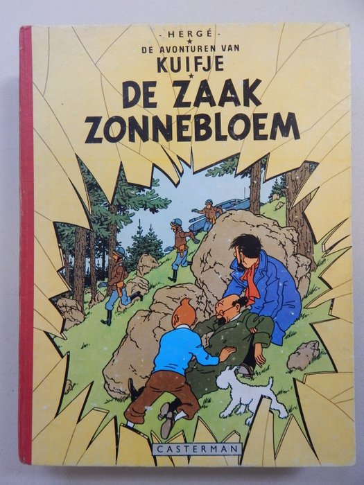 Kuifje 17 - De zaak Zonnebloem - hc met linnen rug - A561I - 1 Album - Erstausgabe - 1956
