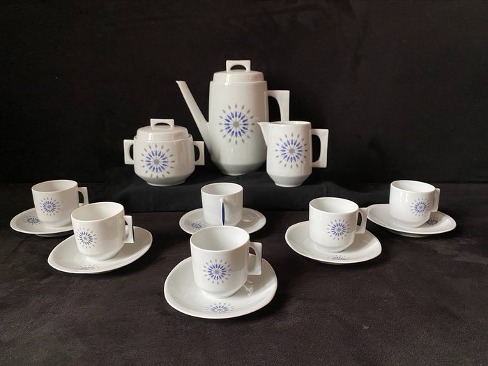 Bernardaud & Co. Limoges - Raymond Loewy, Jean-Jacques Prolongeau - Kaffesæt (15) - Orion - Limoges porcelæn