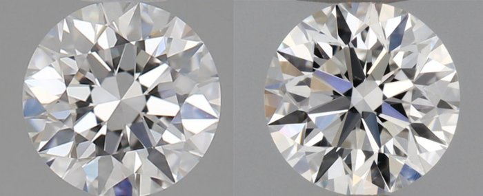 2 pcs Diamanten - 0.80 ct - Brillant - D (farblos) - VVS1, *No Reserve Price* *Matching Pair* *EX*