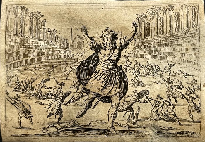 Jacques Callot (1592-1635) - Capricci, uomo in anfiteatro