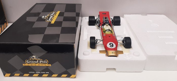 Exoto 1:18 - Modellbil - Lotus Type 49B Graham Hill 1968 #9 - Winner Grand Prix of Monaco - Grand Prix Classics Collection