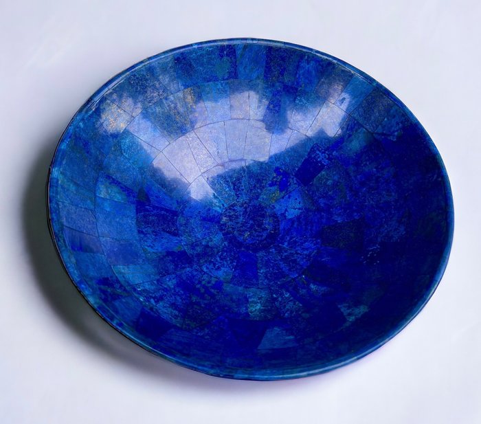 Huge handmade  Lapislazuli Mosaik Bowl Bowl - Height: 90 mm - Width: 295 mm- 1714 g - (1)