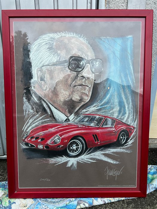 Jorge Ferrerya-Basso - Portrait Enzo Ferrari mit Ferrari 250 GTO