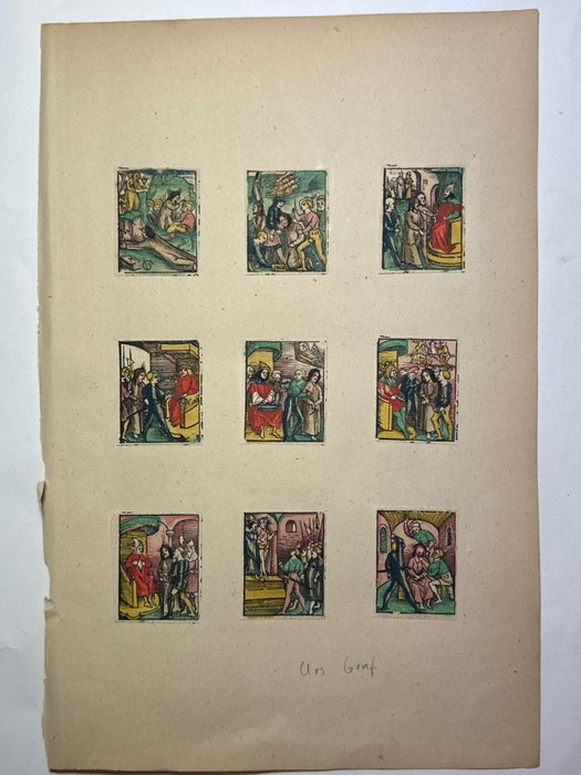 Basel, A. Petri, 1514, Das Plenarium oder Ewangely Buoch. - 9 hochwertig altkolorierte Holzschnitte der Postinkunabelzeit von Urs Graf 1 x Monogramm - 1514