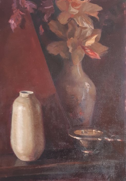 Pau Valls Canellas (1935) - Bodegon de flores en un jarron