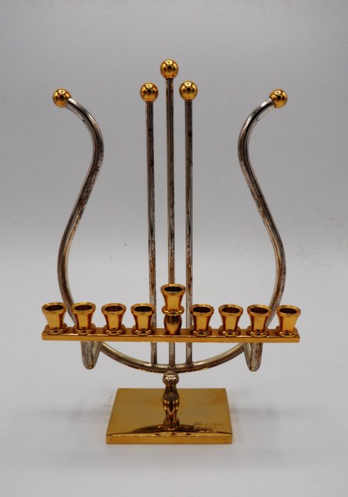 Judaica (objeto ceremonial judío) - Contemporáneo - Chapado en plata, Chapado en oro de 24 quilates. - 1970-1980
