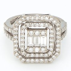 Zonder Minimumprijs – Ring – 14 karaat Witgoud –  0.45 tw. Diamant  (Natuurlijk) – Diamant