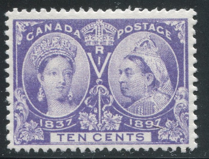 加拿大 1897 - 禧年發行：10c 紫色 - Scott # 57