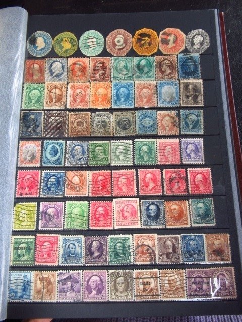 Mundo  - Estados Unidos y Gibraltar, colección de sellos.