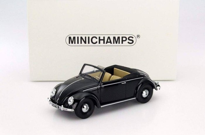 Minichamps 1:18 - Κάμπριο αυτοκίνητο μοντελισμού - Volkswagen Beetle Convertible Hebmüller 1949
