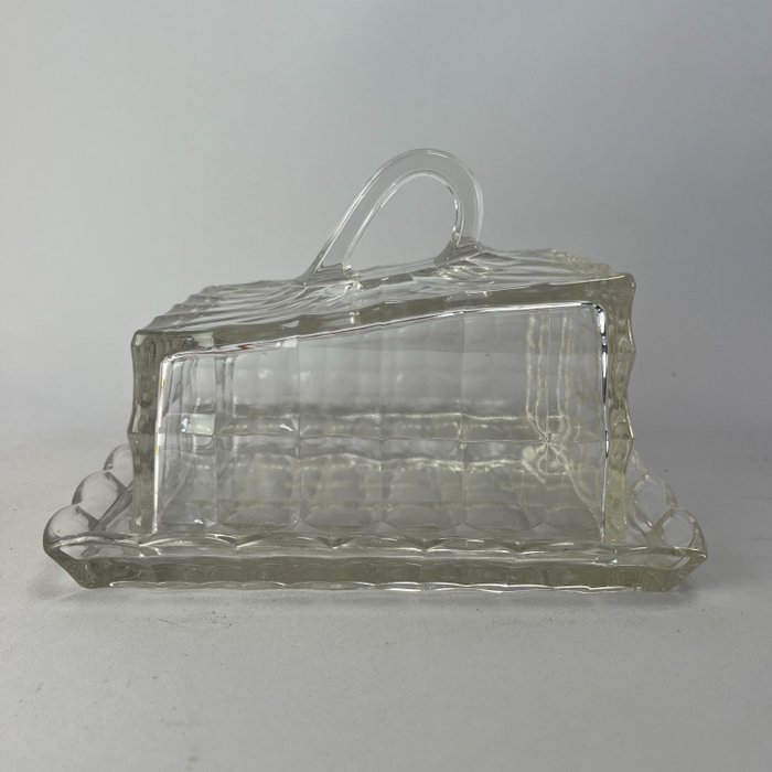 Smørfat - H. Markbeinn, Paris - Boterstolp - Kaasstolp - 1931 - Cloche a fromage nr. 7634 - kristal - Glass, Krystall