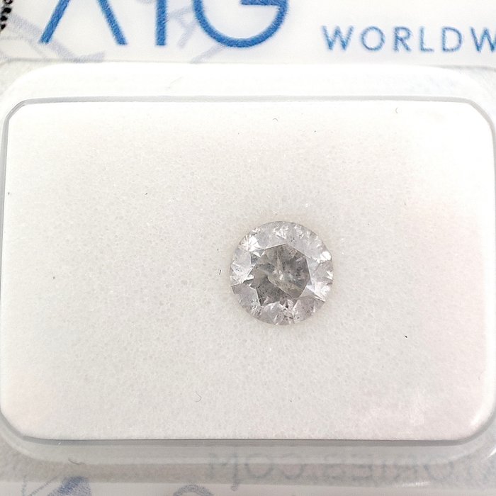 Diamant - 0.49 ct - Rund - I - I2, No Reserve Price