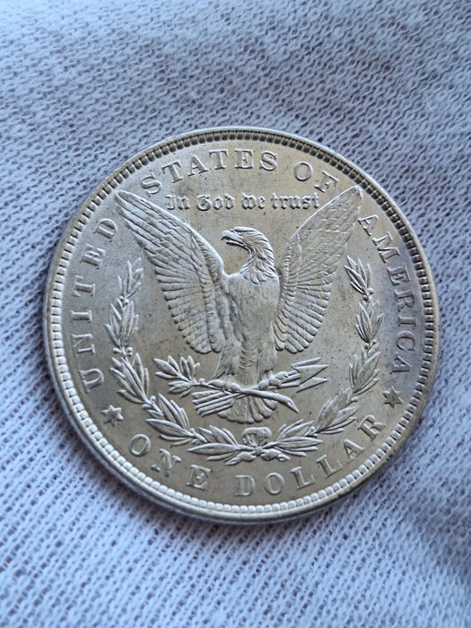 Förenta staterna. Morgan Dollar 1886 (Philadelphia), SUPERB coin with great details/toned and luster  (Ingen mindstepris)