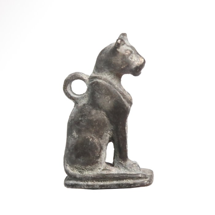 Starożytny Egipt Srebro Amulet kota