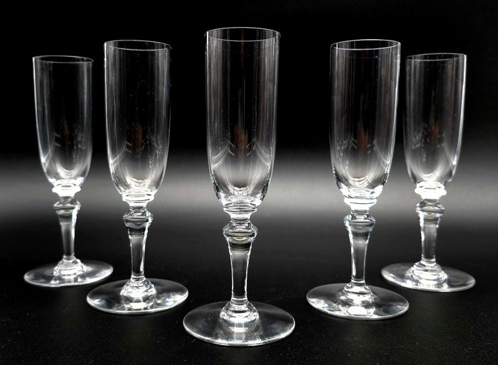 Baccarat - Champagneglass (5) - NORMANDIE fløyteglass - Krystall