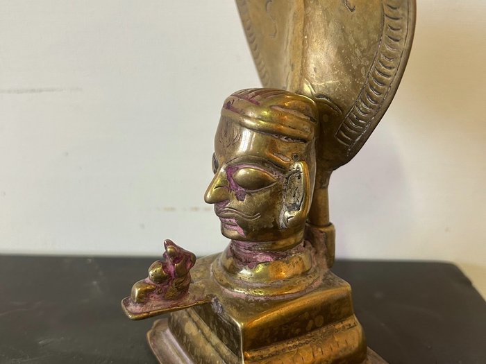湿婆穆哈林加与眼镜蛇 - 黄铜色 - 印度 - Maratha Empire (1674-1818)