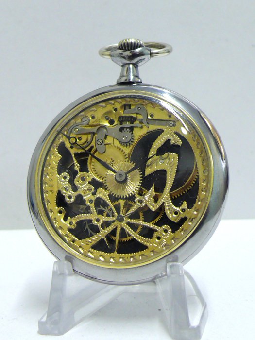 Omega - Skeleton customized Swiss pocket watch - No Reserve Price - 1901-1949