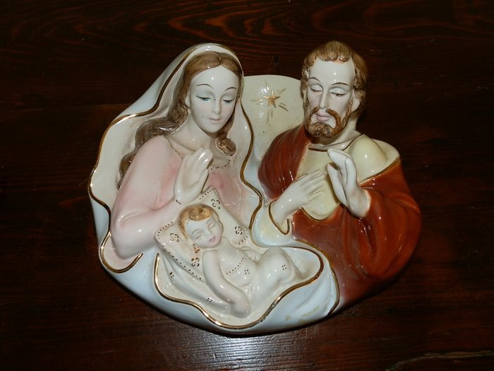 Camillo Ghigo - Statuetta - Sacra Famiglia - Ceramica