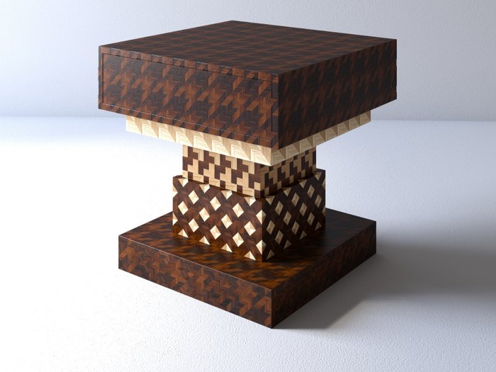 Vonn Jansen - Sophie Jansen - Side table (2) - 貝尼尼的三位一體 - 桃花心木, 單板