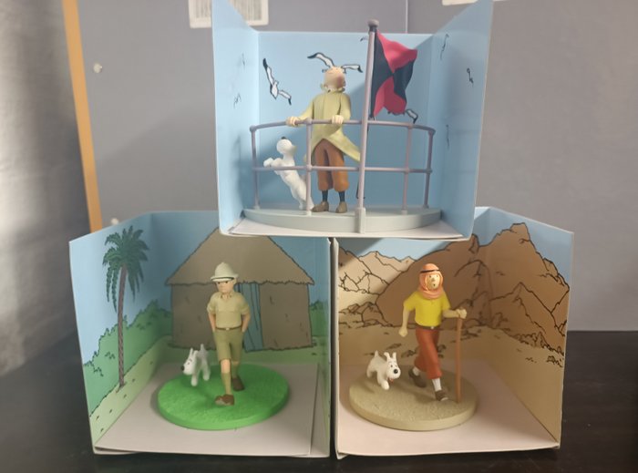 Tintin et Milou aurore + Tintin et Milou explorateur + Tintin et Milou oriental - 3 σκηνές σε κύβους