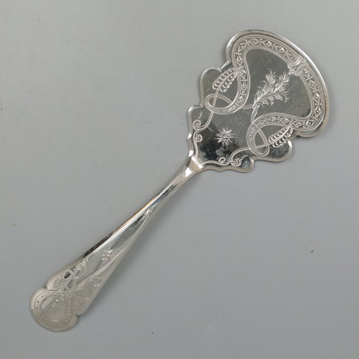 Gerrit v/d Dussen 1882 *NO RESERVE* - Pasteischep - Πιατέλα γλυκισμάτων - .833 silver