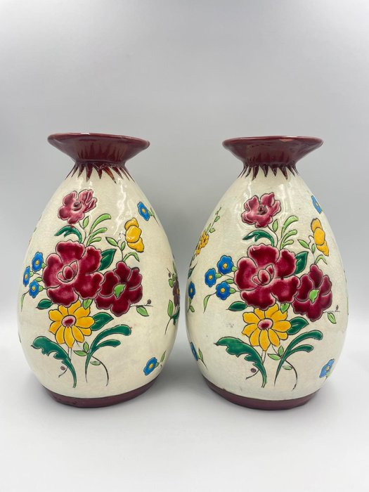 Keramis Boch, Boch Frères, Keramis - Charles Catteau - Vase (2)  - Keramik