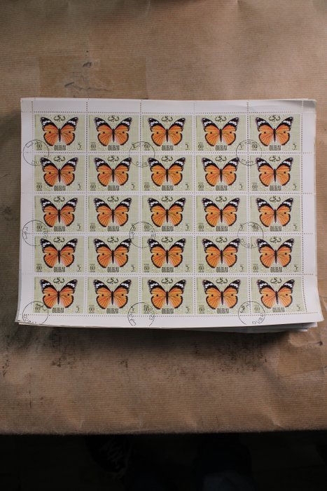 迪拜 1968 - 1000 系列，每张整张 25 枚邮票 - 全球免运费 - Michel 295 t/m 302