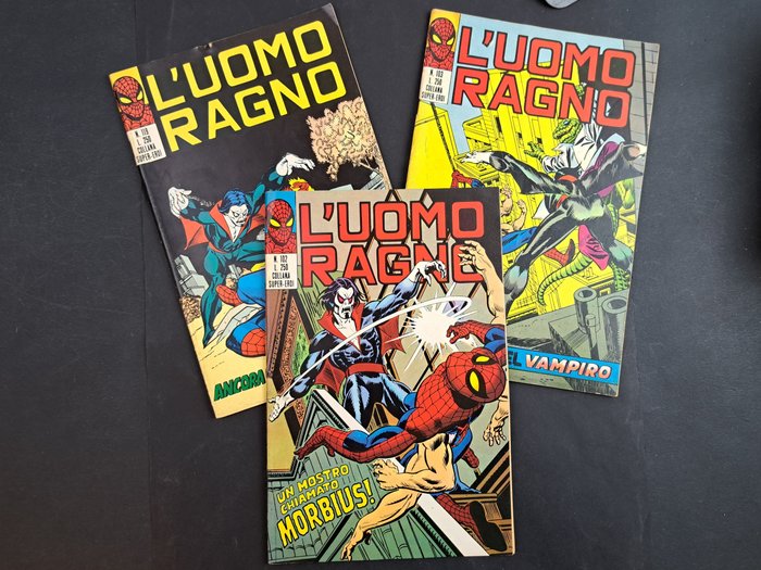 Uomo Ragno nn. 102, 103, 119 - L'Uomo Ragno Vs Morbius: Prima Apparizione - 3 Comic - Πρώτη έκδοση - 1974