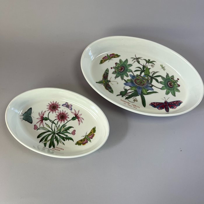 Villeroy & Boch - Auflaufform -  Ovale Backformen für den Ofen – The Botanic Garden von Portmerion – „Treasure Flower & Passiflora“. - Keramik