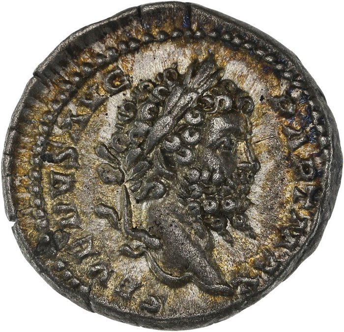 Empire romain. Septimius Severus (193-211 apr. J.-C.). AR Denarius,  Rome - Victoire