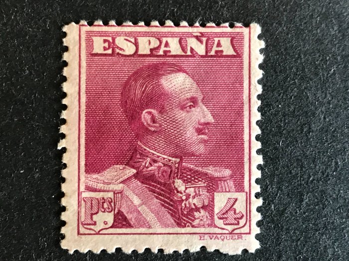 西班牙 1922 - 阿方索十三世·瓦克尔。编号 A,000,000。 - Edifil 322** MNH