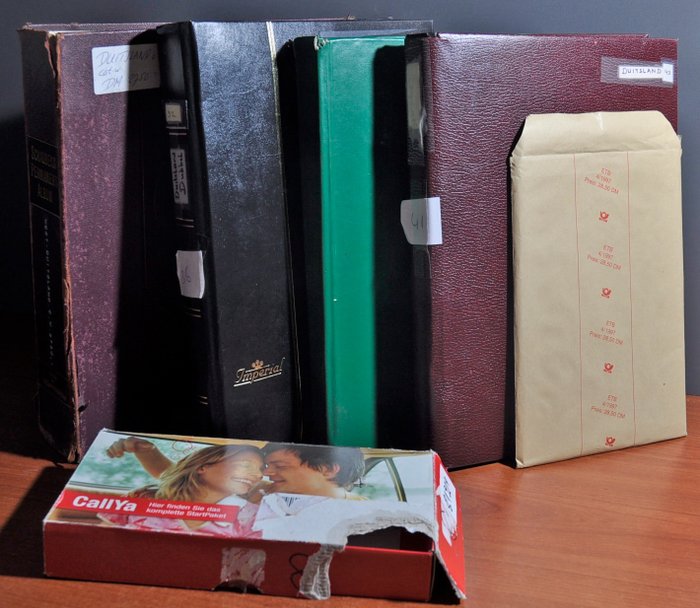 德国各个时期  - 批量购买各种库存书籍和 Schaubek 专辑 1949/1975