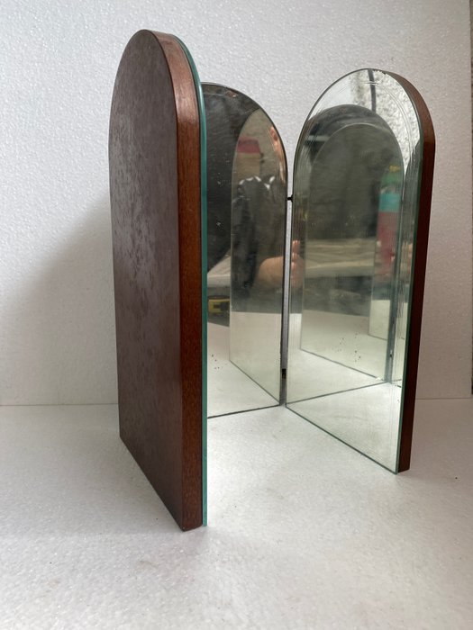 Oglinda de perete  - Lemn, Oglindă de masă vintage din anii 1950