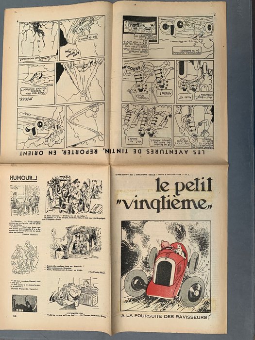 Petit Vingtième 1/1934 - Rarissime  Fascicule Non Découpé - Grande feuille A1 pliée - 1934